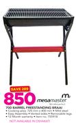 Megamaster 700 Barrel Freestanding Braai