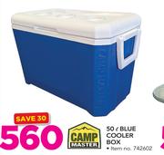 Camp Master 50Ltr Blue Cooler Box
