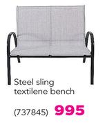Out&About Steel Sling Textilene Bench 737845