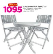 3 Piece Pergoda Bistro Set