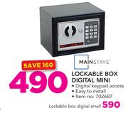 Mainstays Lockable Box Digital Small
