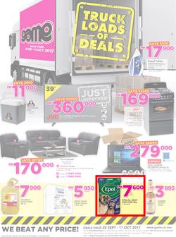 Game Malawi : Truck Loads Of Deals (28 Sep - 11 Oct 2017), page 1