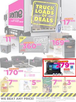 Game Malawi : Truck Loads Of Deals (28 Sep - 11 Oct 2017), page 1