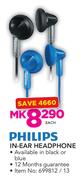 Philips In-Ear Headphone-Each