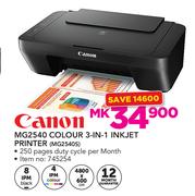 Canon MG2540 Colour 3-In-1 Inkjet Printer MG2540S
