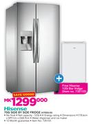 Hisense 700Ltr Side By Side Fridge H700SI-ID With Free Hisense 120Ltr Bar Fridge
