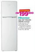 Hisense 220Ltr Top Freezer Fridge H220TWH