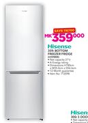 Hisense 359Ltr Bottom Freezer Fridge H359BME