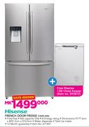 Hisense French Door Fridge 720FS-WD With Free Hisense 130Ltr Chest Freezer