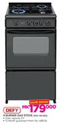 Defy 4 Burner Gas Stove DGS 168 SGG