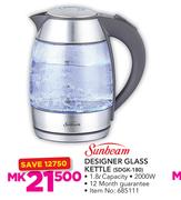 Sunbeam 1.8Ltr Designer Glass Kettle SDGK-180