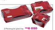 Borcam 2Ltr Rectangular Glass Tray