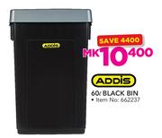Addis 60Ltr Black Bin