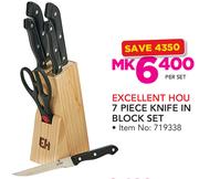 Excellent Hou 7 Piece Knife In Block Set-Per Set