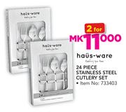Hous-Ware 24 Piece Stainless Steel Cutlery Set-For 2
