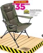 Delux 300 High Back Camping Chair Green F03-100A-860G