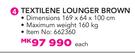 Out & About Textilene Lounger Brown-Each