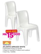 Gold Sun Atlantis Armless White-Each