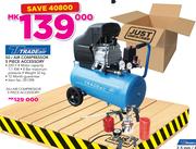 Tradeair 50Ltr Air Compressor 5 Piece Accessory