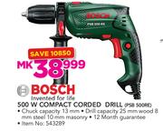 Bosch 500W Compact Corded Drill PSB 500RE