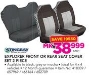 Stingray Explorer Front Or Rear Seat Cover Set 2 Piece-Each