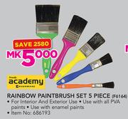 Academy Rainbow Paintbrush Set 5 Piece F6164