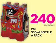 2M 330 Bottle 6 Pack-por pacote