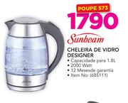 Sunbeam 1.8Ltr Chaleira De Vidro Designer