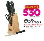 Jogo de Facas 7 Peças Excellent Hou - Por Conjunto