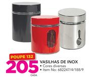 vasilhas De Inox- cada