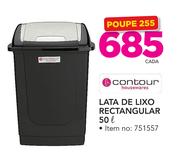 Contour Housewares 50Ltr Lata De Lixo Retangular-cada