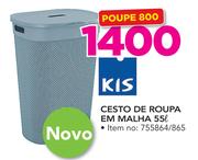 Kis Cesto de Roupa em Malha-55ltr