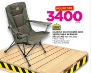 Camp Master Cadeira de Encosto Alto Verde Para Acampar Deluxe 300 F03-100A-860G