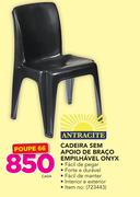 Antracite Cadeira Sem Apolo De Braco Empilhavel Onyx