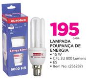 Lâmpada 15W Poupanca De Energia-cada