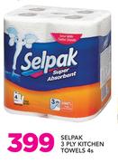 Selpak 3 Ply Kitchen Towels-4's Pack