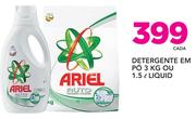 Detergente em pó 3kg ou 1.5Ltr Liquid-cada