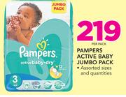 Pampers Active Baby Jumbo Pack-Per Pack