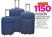 Fusion 3-Piece Eva Blue Travel Set