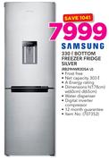 Samsung 330ltr Bottom Silver Freezer Fridge RB29HWR3DSA U