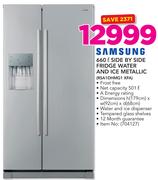 Samsung 660ltr Metallic Side By Side Fridge Water And Ice RSA1DHMG1 XFA