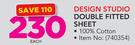 Design Studio Double Fitted Sheet-Each