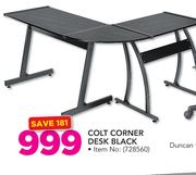 Colt Corner Black Desk 
