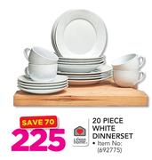 Always Home 20-Piece White Dinnerset