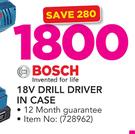 Bosch 18V Drill Driver In Case