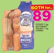 Potato-7kg, Butternut Pocket-7kg Combo-For Both