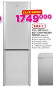 Defy 350ltr Metallic Bottom Freezer Fridge DAC512