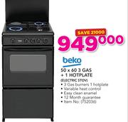 Beko 50 x 60 3 Gas + 1 Hotplate (Electric Stov)