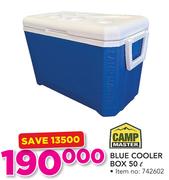 Camp Master 50Ltr Blue Cooler Box