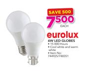 Eurolux 6W LED Globes-Each